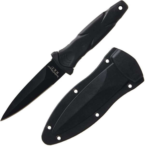 Smith & Wesson SWHRT3BF HRT False Edge Military Boot Knife, Black - Image 5