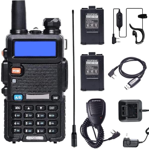 UV-5R Dual Band with one More 1800mAh Battery one Hand Mic one Cable and one Antenna Radio - Image 7