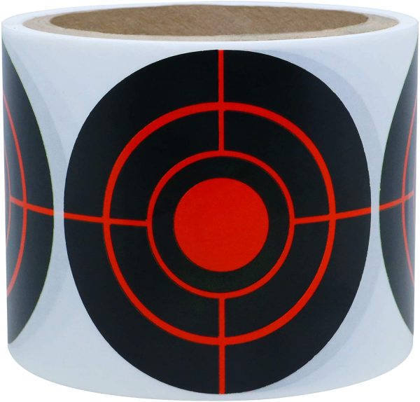 Target Pasters 3 Inch Round Adhesive Shooting Targets - Target Dots - Fluorescent Red and Black (Fluorescent Red+Black) - Image 4