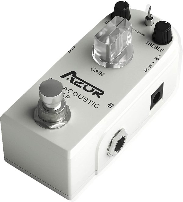 AZOR Acoustic Guitar Effect Pedal with True Bypass for Acoustic Guitar Super Mini White AP318 ?? - Image 5