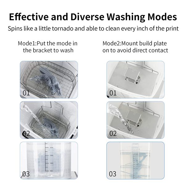 ANYCUBIC Wash and Cure 2.0 Box for Mars Anycubic Photon S Photon Mono LCD SLA DLP 3D Printer Models UV Rotary Curing Resin Box Cleaning Machine 2 in 1 - Image 4