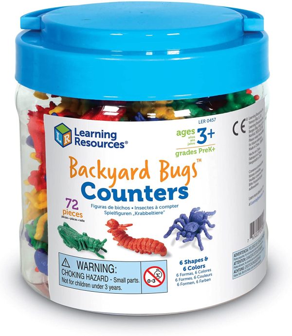 Learning Resources Backyard Bugs Counters, Educational Counting and Sorting Toy, Set of 72 - Image 3