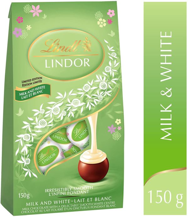 Lindor Spring Tulip Milk and White Chocolate Truffles Bag, 150 Grams - Image 3