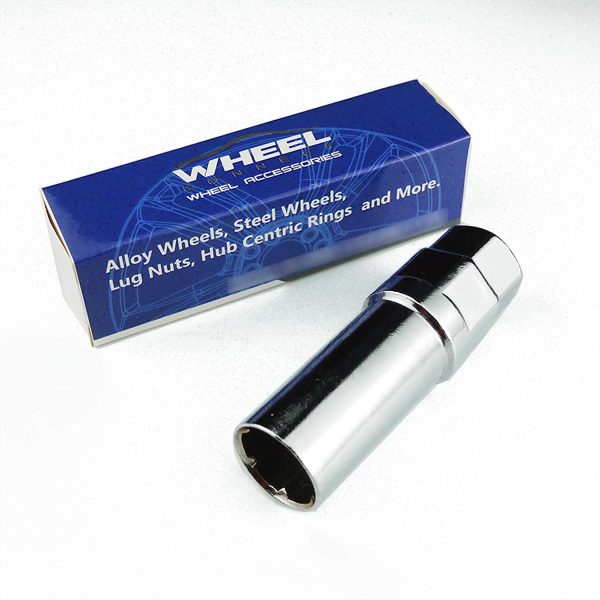 WHEEL CONNECT Lug Nuts Key for Spline Drive Lug Nuts and Bolts, 6 Point Spline Lug Nuts Socket??19 mm (3/4??) & 21 mm (13/16??) Hex,Chrome Finish, Light Version.