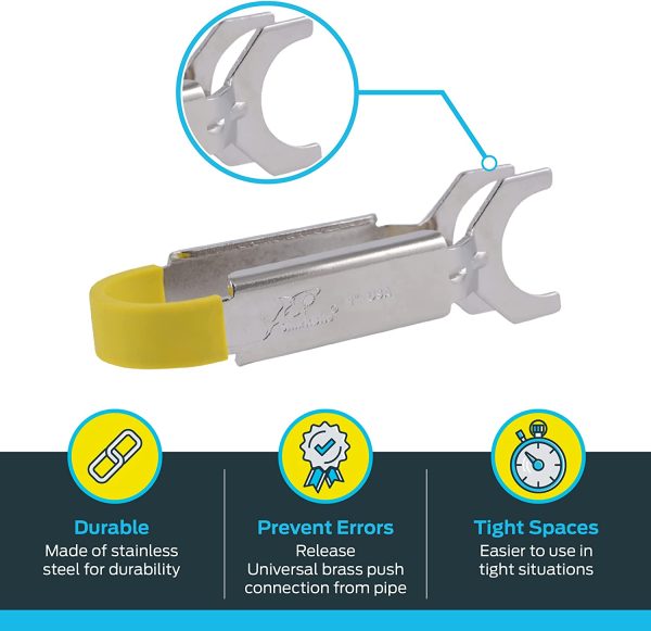 SharkBite U715A Universal Disconnect Tongs, Push-to-Connect Fittings, SharkBite Fitting Removal Tool, 1 Inch