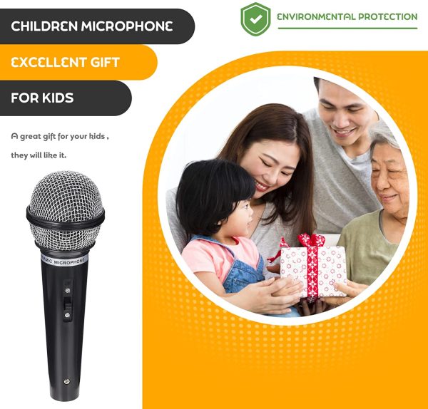 NUOBESTY Kids Microphone Pretend Microphone Toy Plastic Microphone Fake Mic Costume Prop for Birthday Party Favors Pretend Play or Costume Prop - Image 6