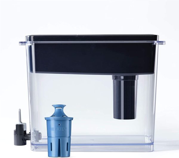 Extra Large 18 Cup Filtered Water Dispenser with 1 LONGLAST + Filter, BPA Free ?C UltraMax, Black - Image 2