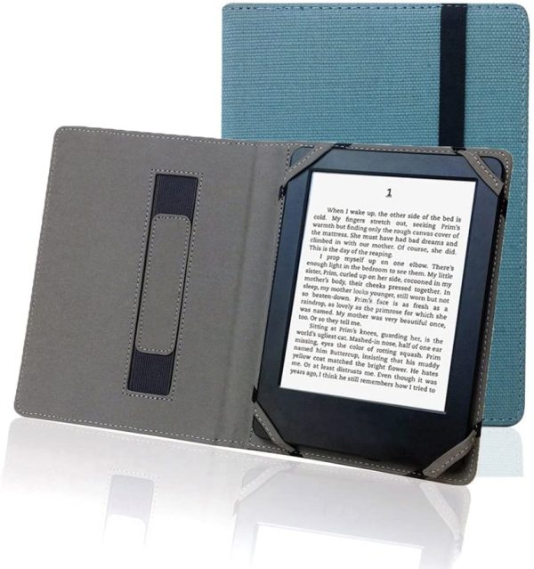 Natural Hemp Linen Cover Case for 6.8 inch eReader Onyx kobo Aura HD iReader ebook Reader Cover Case (Aegean Blue) - Image 6