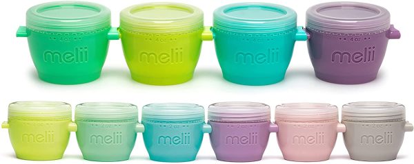 melii Snap & Go Baby Food Freezer Storage Containers & Snack Containers - Set of 10, 2oz & 4oz - Image 4