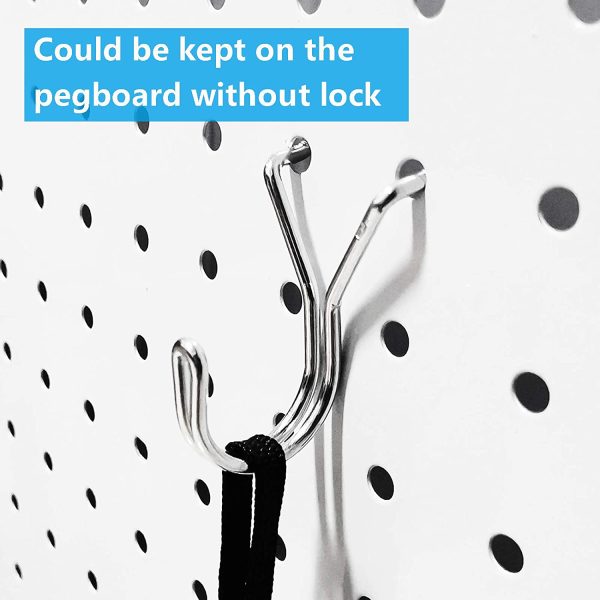 Pegboard Hooks, with Bins, Peg Locks, for Organizing Various Tools, 204 PCS, 80 of Which are Locks