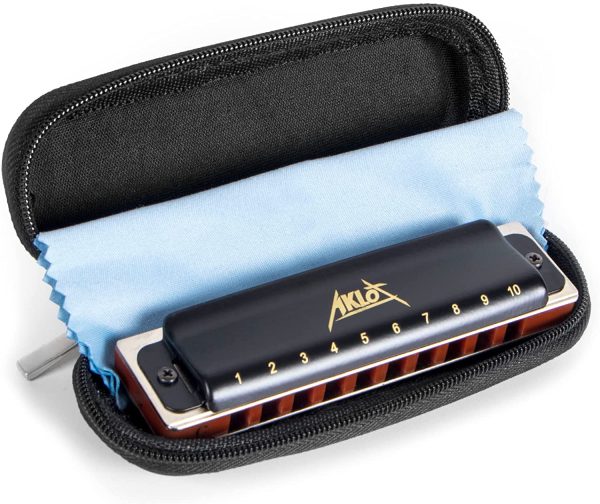 AKLOT Blues Harmonica 10 Hole Diatonic Harp Key of C Blues Harp 20 Tones for Adult and Kid with Hard Case - Image 5