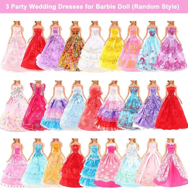 Barwa  PCS Doll Clothes 3 PCS Wedding Grown Dresses 5 PCS Fashion Outfits 5 Sets Mini Dresses 3 Sets Bikini Swimsuits for 11.5 Inch Girl Doll - Image 4