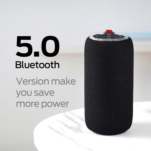 Monster Bluetooth Speaker, Superstar S310 Portable Bluetooth Speakers. 20W True Wireless Stereo Pairing Deliver Dynamic Sound,Waterproof Speaker, 24H,Bluetooth 5.0 Built-in Mic, iPhone, Samsung - Image 4