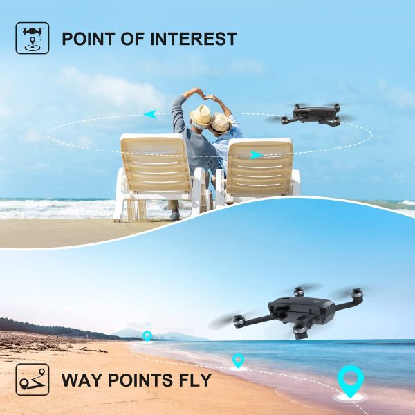 Holy Stone HS720 Foldable GPS Drone with 4K UHD Camera for Adults, Quadcopter with Brushless Motor, Auto Return Home, Follow Me, 26 Minutes Flight Time, Long Control Range, Includes Carrying Bag