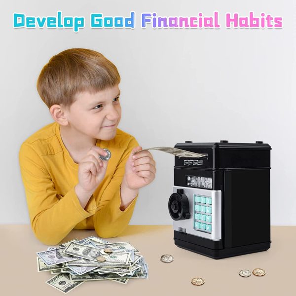 Refasy Kids Toys for Boys Girls Age 3-5,Electronic Piggy Banks for Kids Money Savings Box Toys ATM Coin Bank for Child Best Birthday Xmas Gifts Cash Coin Can for Kid 8-12 Year Old - Image 2