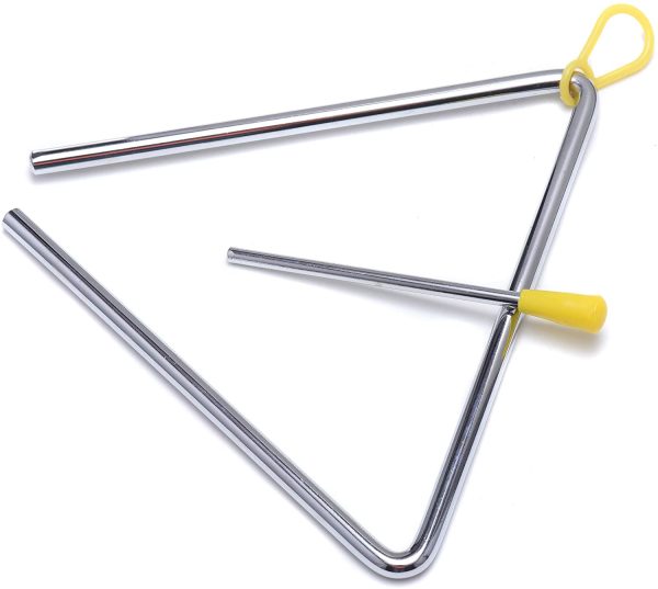 7 Inch Musical Steel Triangle Percussion Instrument With Striker - Image 4