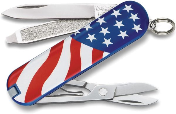 Victorinox Swiss Army Classic SD Pocket Knife (American Flag), 58mm - Image 3