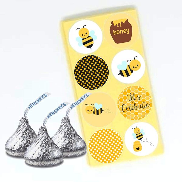 Bumble Bee Label for HERSHEY??S KISSES? chocolates - Birthday Baby Shower Party Stickers - Set of 240