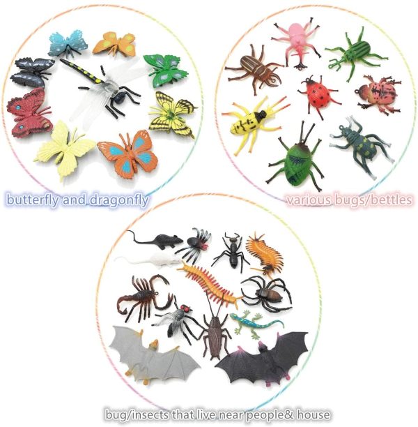 Pack Fake Bugs Mini Realistic Insects Toys for Kids Toddler Children's Birthday Gift Halloween Easter Treats Bugs Insects Goody Bag Filler - Image 9