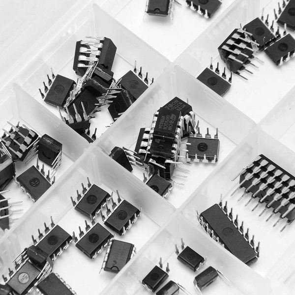 85 Pieces 10 Types Integrated Circuit Chip Assortment Kit, DIP IC Socket Set for Opamp Single Precision Timer Pwm - Image 3