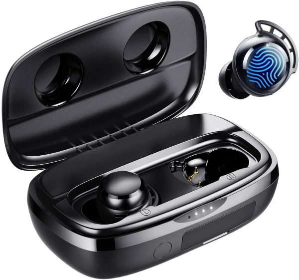 Wireless Earbuds,  100H Playtime Bluetooth 5.0 IPX8 Waterproof Touch Control Ture Wireless Bluetooth Earbuds with Mic Earphone in-Ear Deep Bass Built-in Mic Bluetooth Headphones, Flybuds 3 - Image 2