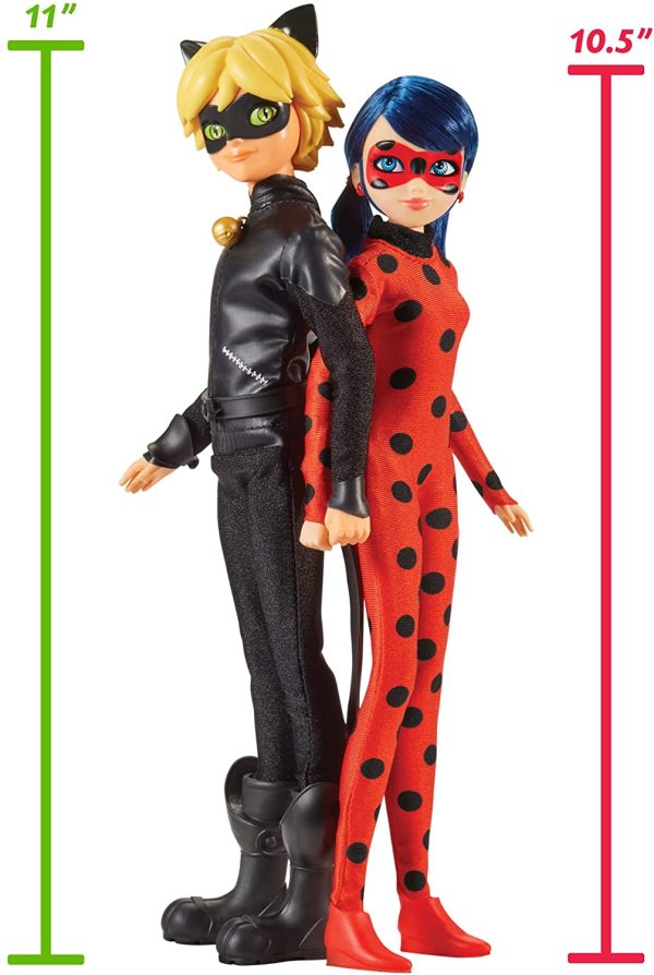 Miraculous Ladybug Mission Accomplished Ladybug & Cat Noir 2-Pack Pound It Fists by Playmates Toys, Multicolor - Image 3