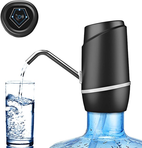 5 Gallon Water Dispenser,Electric Drinking Water Pump Portable Water Dispenser Universal USB Charging Water Bottle Pump For 2-5 Gallon With 2 Silicone - Image 6