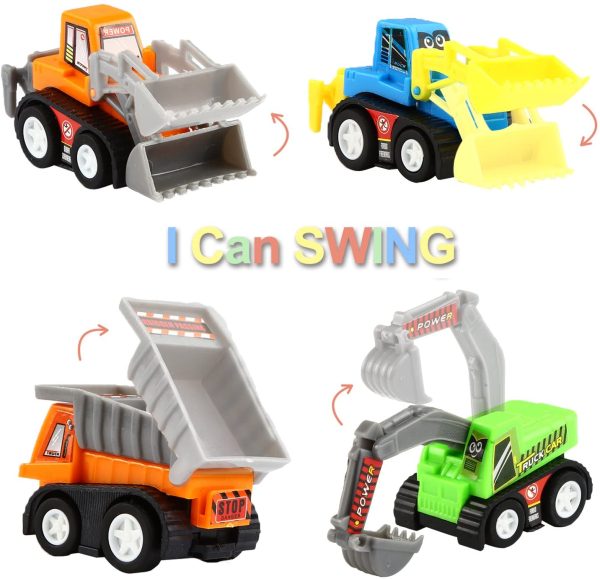 Pull Back Vehicles,12 Pack Assorted Construction Vehicles and Raced Car Toy,Yeonha Toys Vehicles Truck Mini Car Toy for Kids Toddlers Boys,Pull Back and Go Car Toy Play Set - Image 3