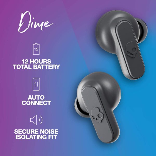 Skullcandy Dime True Wireless Earbuds, Chill Grey (S2DMW-P744) One Size - Image 4