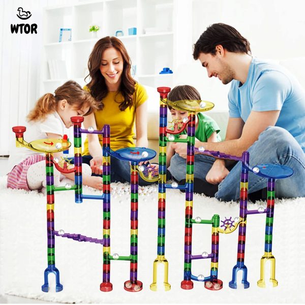 WTOR Toys 216Pcs Kids Toys Marble Run Super Set Toys Marble Maze Game Educational Learning Building Blocks Boys Girls Toys Gift for Kids Children - Image 3