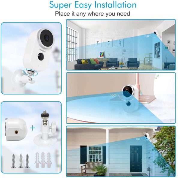 Wireless Battery Security Camera Outdoor HD 1080P WiFi Camera, Rechargeble Battery Powered IP Camera 2 Way Audio, Wireless Cameras for Home Security Video Surveillance System - Image 7