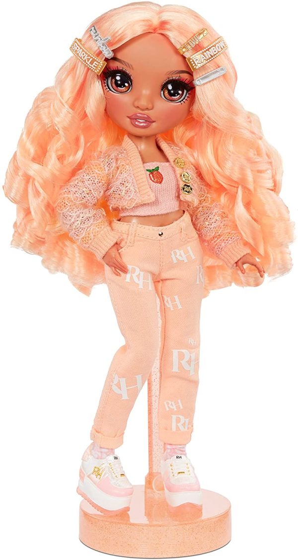 RAINBOW HIGH Georgia Bloom ?C Peach (Light Orange) Fashion Doll with 2 Outfits to Mix & Match and Doll Accessories