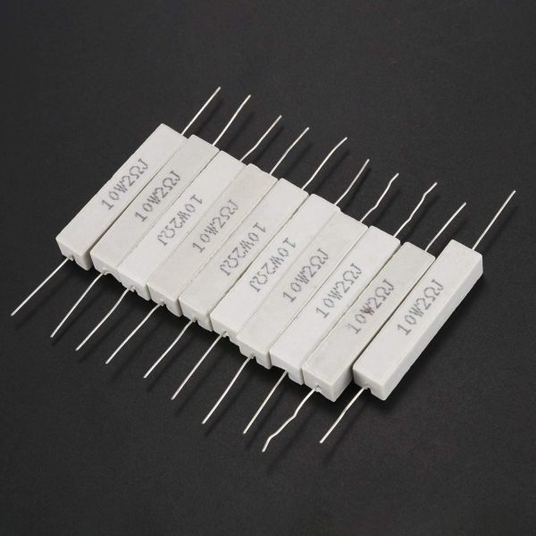 10 Pcs Wire Wound Ceramic Cement Resistor 2 Ohm 10W Watt - Image 7