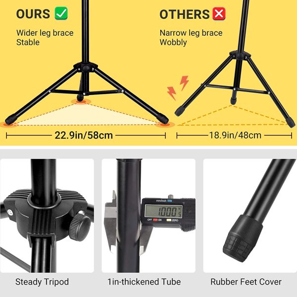 CAHAYA Sheet Music Stand Metal Portable with Carrying Bag (Audio Style) CY0233 - Image 4