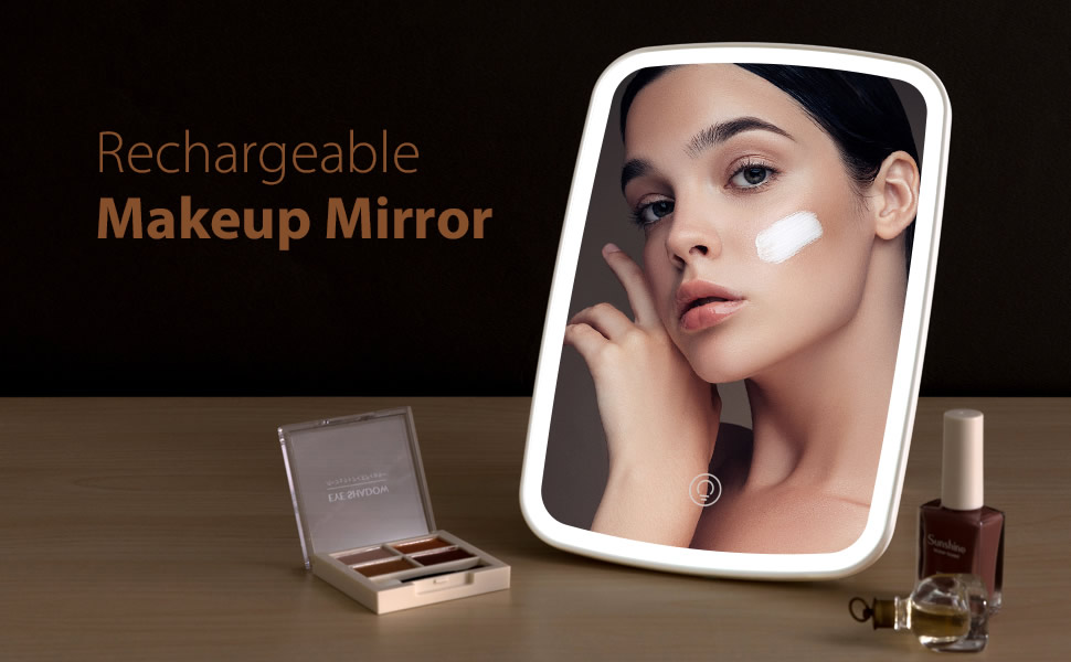 makeup mirror, vanity mirror, mirror with lights, lighted makeup mirror, makeup mirror with lights