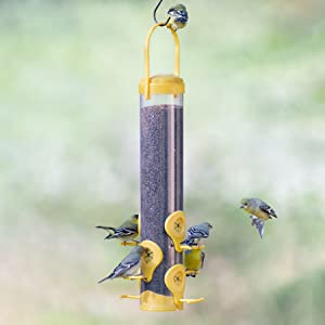 finch feeder with flexports