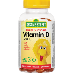 sesame street by webber naturals vitamin d 600 iu immune support cough cold