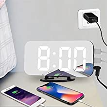 digital alarm clock with usb port