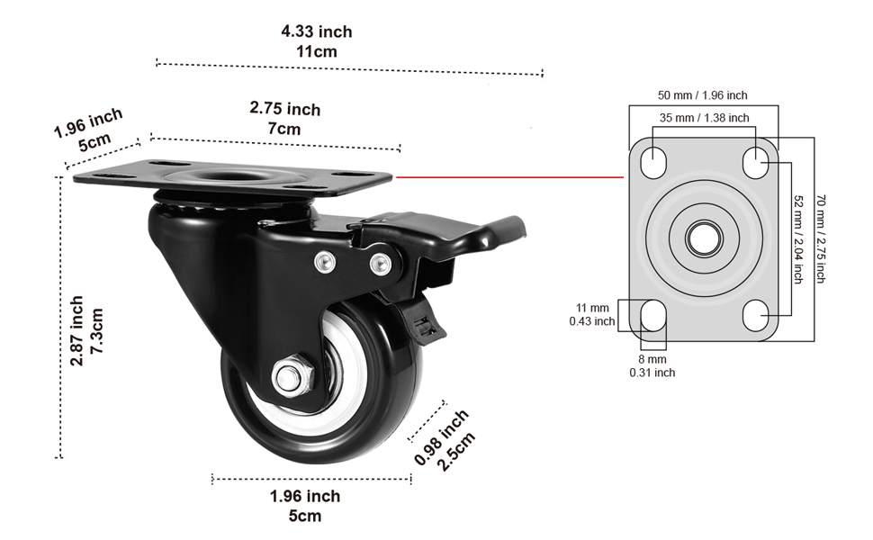 caster wheels