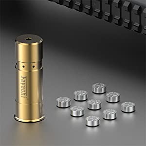 Feyachi Laser Bore Sight 12 Gauge Bore Sight Red Dot Laser Boresighter with 3 Sets of Batteries 