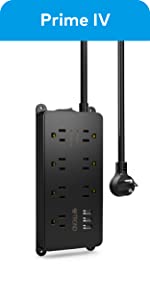 surge protector power strip with usb charging ports wall outlet extender