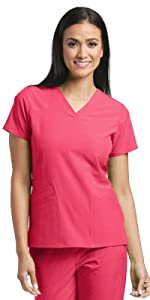 barco one 5106 women's 5-pocket v-neck scrub top