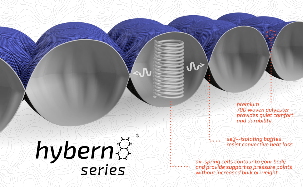 hybern8 ultralight inflatable flexcell patented design air spring cells