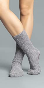 Fuzzy slipper socks cozy warm grips grippers non slip anti skid sticky