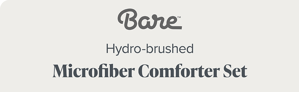 Bare Home Hydro-brushed microfiber comforter set