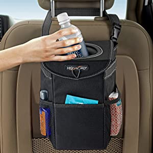 stashaway hanging leakproof car headrest seatback litter basket