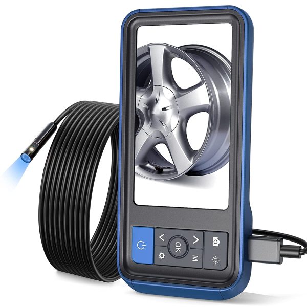 Teslong Inspection Camera, 8MM Dual Lens 4.5 inches Screen Endoscope-Borescope with 32GB Card, 16.4ft Waterproof Cable, 1080P Display Screen, 6 LED Lights, IP67 Waterproof (16.4ft or 5meter) - Image 3