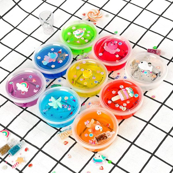 Slime Kit 108Pcs, GTPHOM DIY Slime Making Kit Set for Girls Boys, Art Craft Toys for Kids, Ultimate Slime Supplies Include 48 Glitter, Foam Balls, Fruit Slice, Unicorn Charms - Image 3