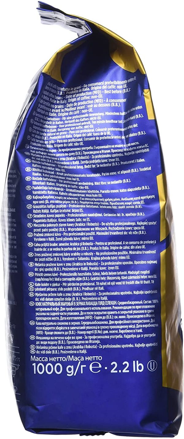 Lavazza Gold Selection Whole Bean Coffee Blend, Medium Espresso Roast, 2.2-Pound (1KG) Bag - Image 4