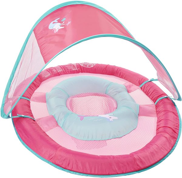 SwimWays Baby Spring Float Sun Canopy - Pink Mermaid Unicorn - Image 5